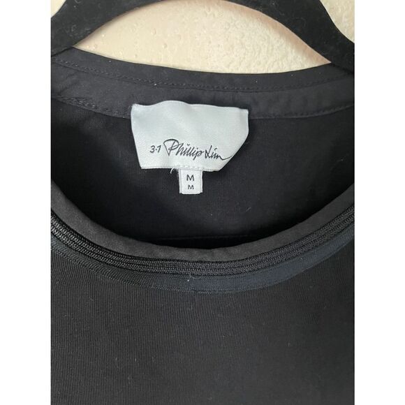 3•1 Phillip Lim Cropped Long Sleeve T-Shirt Sz M - Picture 3 of 8